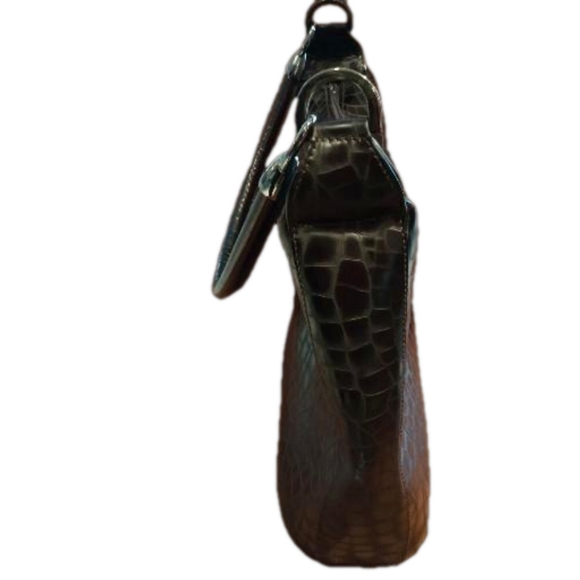 Stuart Weitzman Classic Croc Embossed Leather Hobo Bag - Picture 5 of 9